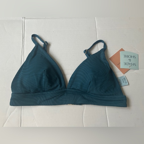 Shade & Shore Women’s Jacquard Triangle Bikini top M - Picture 1 of 6